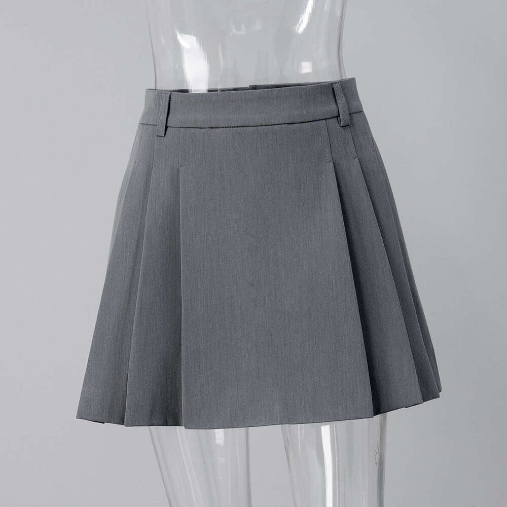 Minimalist Pleated Spring Summer New Versatile Hot Girl Short Sweet Mini Skirt For Women B5
