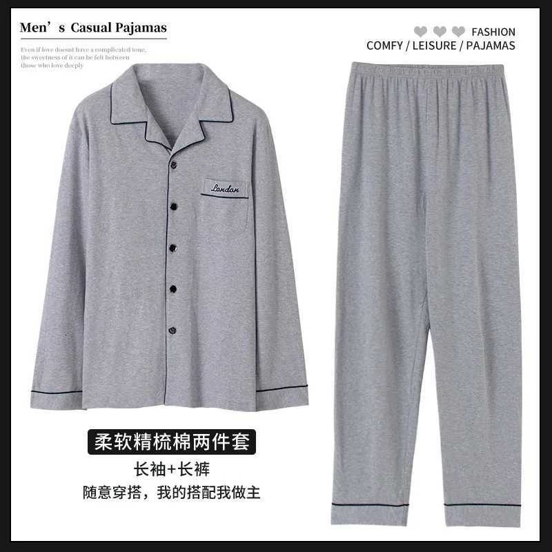 Extra Large Size Pajamas Suit Men Spring Autumn Cotton Fat Long-sleeved Cardigan Homewear Set Oversized 65Kg Loungewear Male W250717