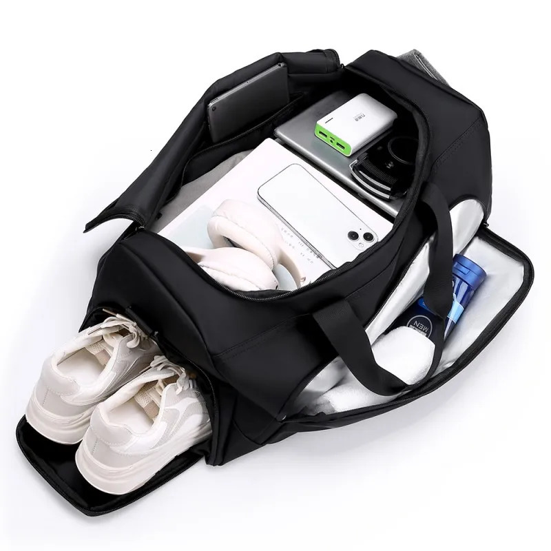 Sports Gym Bag Large Capacity HandbagPortable Travel Duffel Bag Multi-compartment with Shoes StoragePerfect for VacationGym 250714