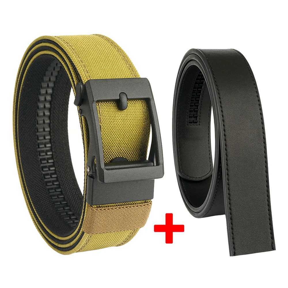 TUSHI Official Genuine Mens Military Tactical Belt 1100D Thick Nylon Alloy Automatic Buckle IPSC Gun Belt Casual Girdle Male W250717