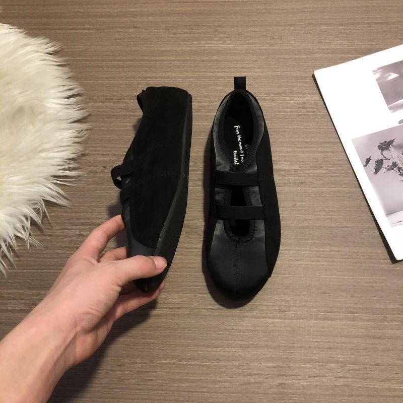 2025 Spring New Round Toe Satin Gentle Evening Breeze Mary Jane Shoes Shallow Soft Sole Ballet Flats for Women ddmysaturn