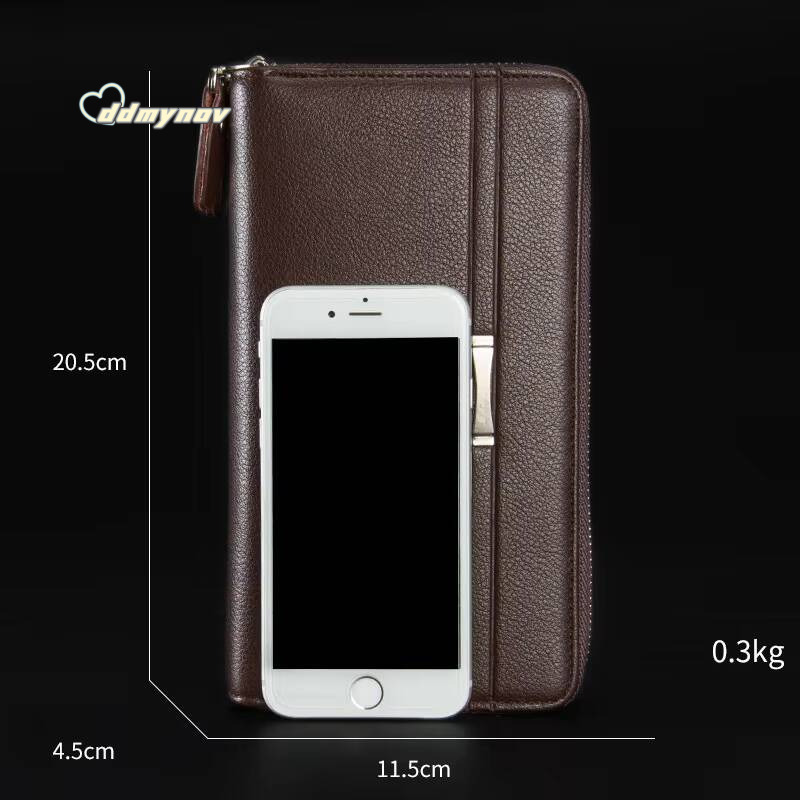 2020 Baellerry Clutch Wallets PU Leather Large Capacity Zipper Hand Strap Men Wallet Luxurious Business Solid Male Purses ddmynov