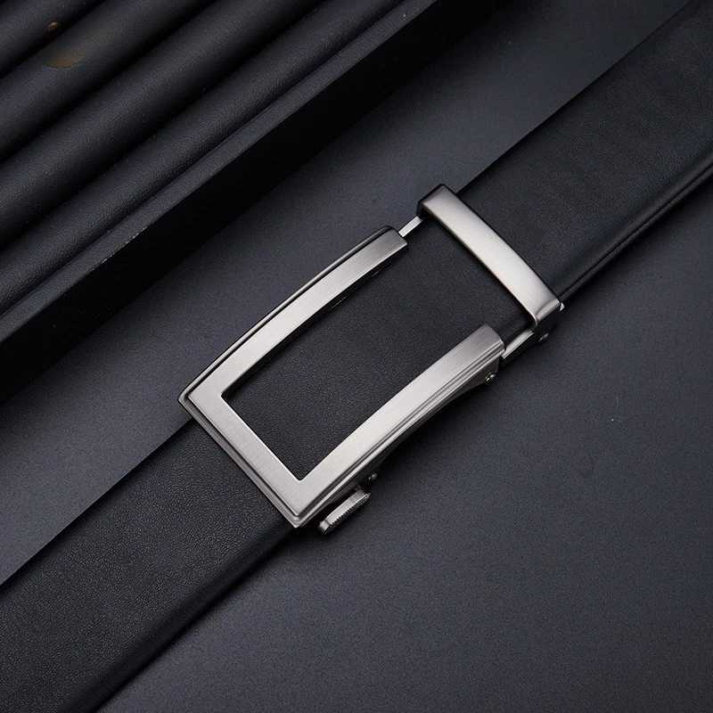 Fashion Men Genuine Leather Belt Automatic Buckle Adjustable Ratchet Belt Jeans Belt Formal Belt W250717