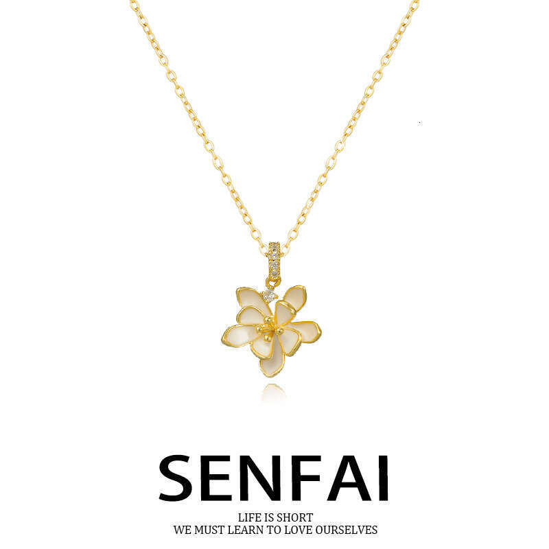 2023 New Lotus Necklace For Women Elegant Versatile National Trend Clavicle Chain Fashion DIY Pendant Jewelry 44D