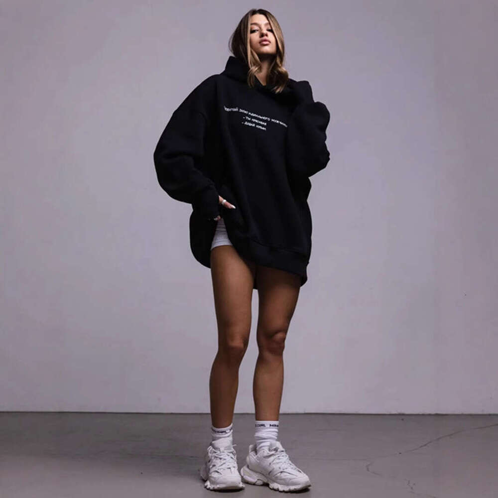 Street Style Oversize Women's Letter Print Hoodie B5