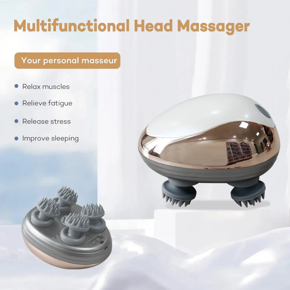 Mini Head Massage Machine Silicone Scalp Magnetic Suction Charging Silicone Shoulder Multifunctional Kneading Vibration Head Spa 250716