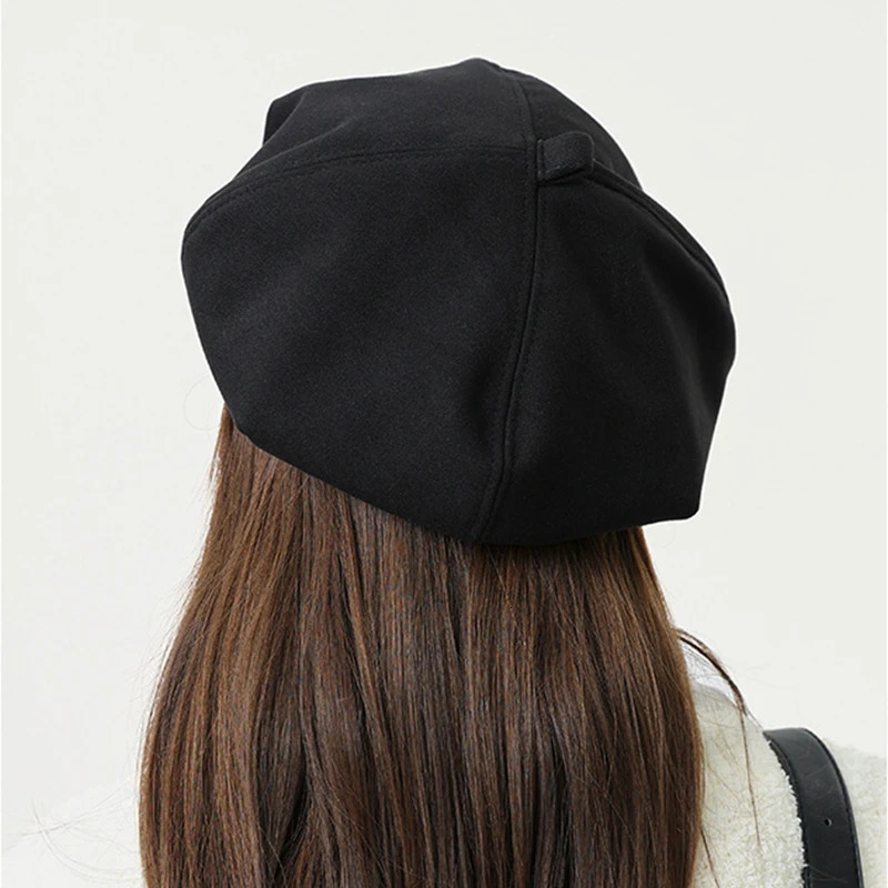 Solid Color Women Berets Korean Fashion Retro Octagonal Hat Elegant Lady Artist Painter Cap Y2K Kpop Egirl sboy Beanie Bonnet 250716