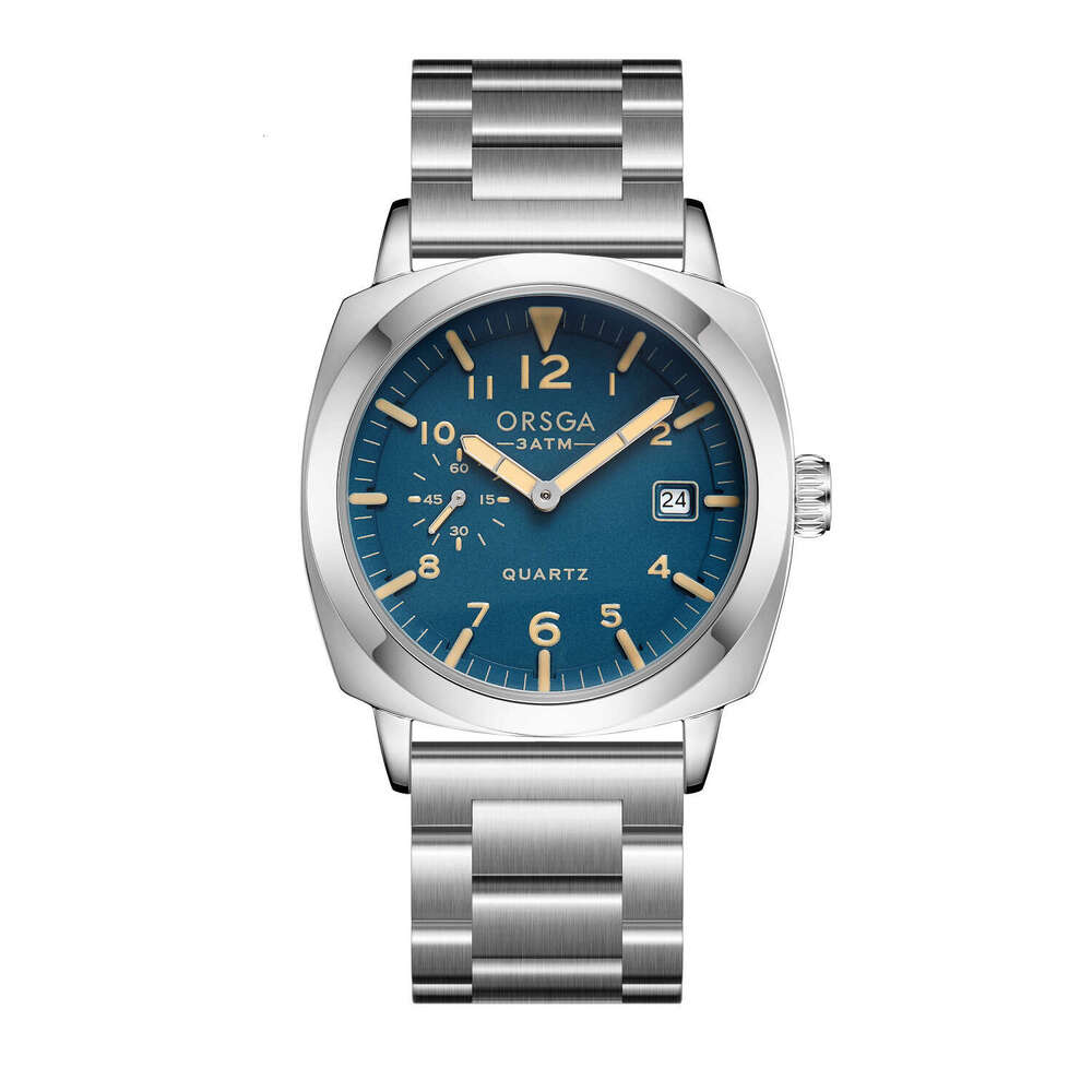 DHwatches Omega Fashion Solid Steel Men's Watch Sports Calendar High-End Waterproof Live Quartz Wristwatch