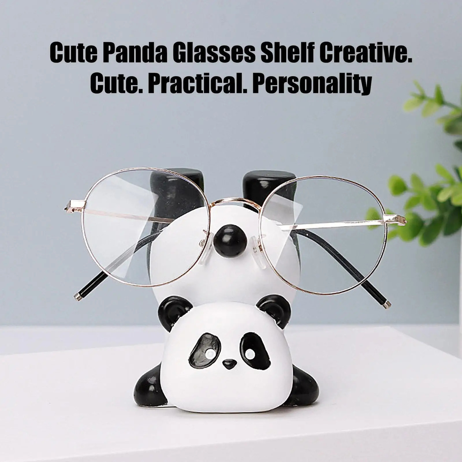 Animal Glasses Holder Resin Panda Shape Eyeglass Holder Funny Decorative Eyeglasses Organizer Display Stand for Nightstand Desk 250716