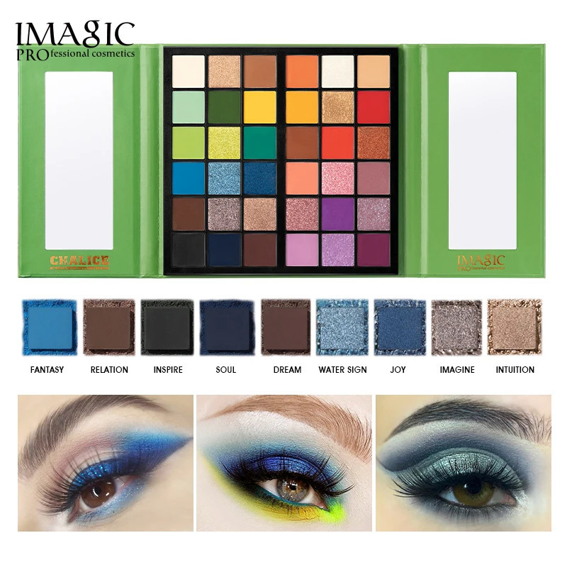 IMAGIC 36 colors makeup eyeshadow palette matte pearlescent glitter eyeshadow palette metallic gloss nude eye pigment cosmetics 250712