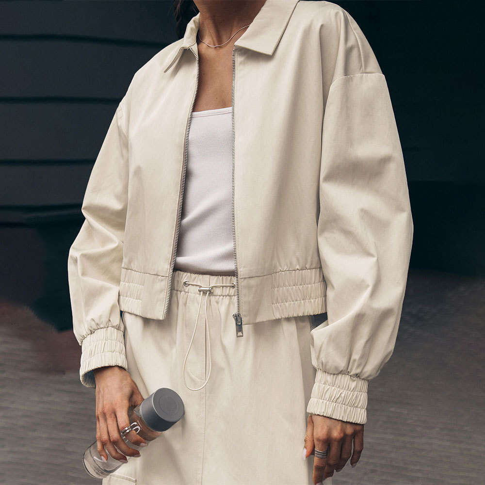 Coat Autumn Winter New Street Fashion Personality Short Turn-Down Collar Jacket Top B5