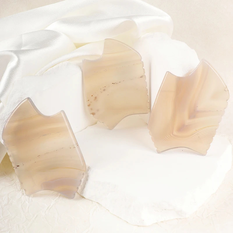 Natural agate guasha board Natural Carnelian Crystal Stone facial skin care tool guasha r Beauty Health Neck 250716