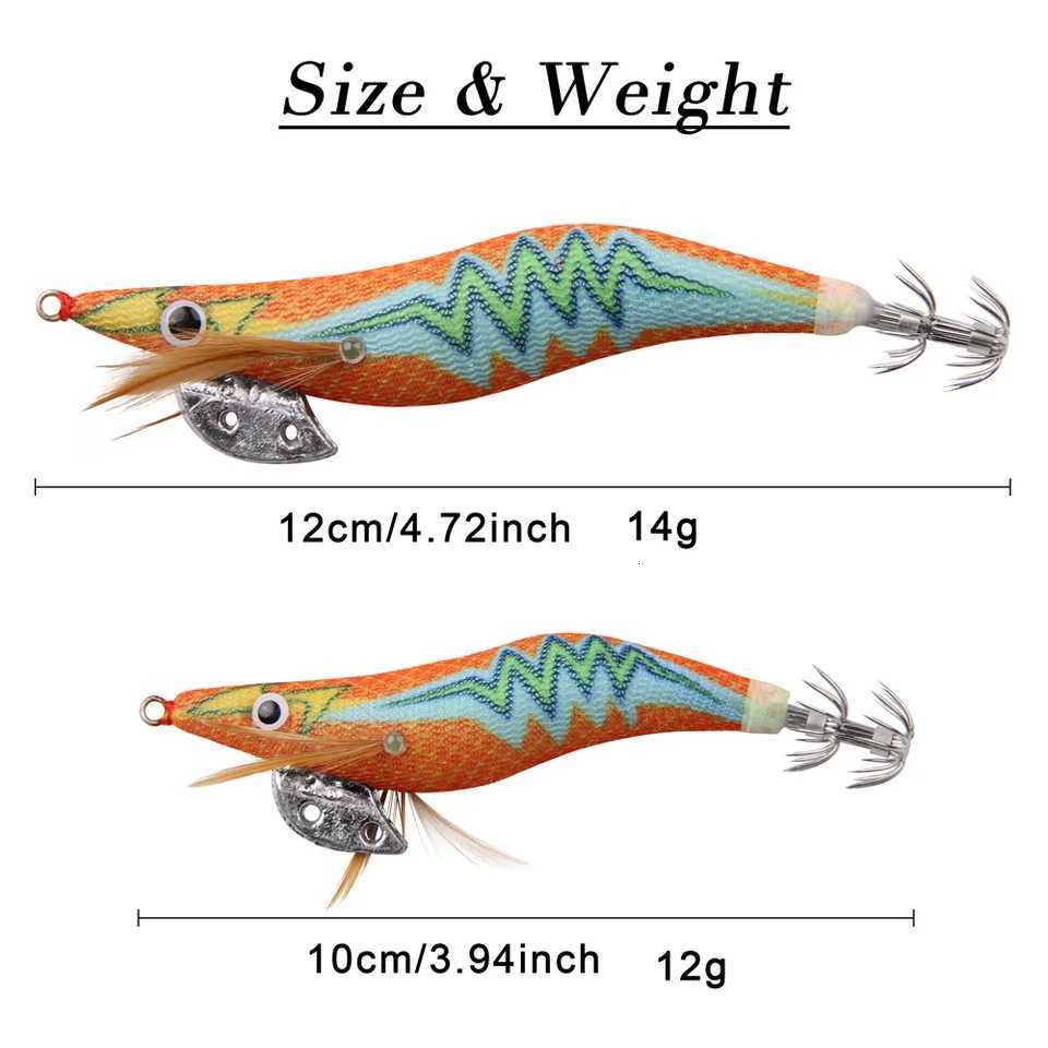 30Pcs/20Pcs/10Pcs Wooden Shrimp Fishing Lure Squid Jig Fishing Hook Octopus Cuttlefish Artificial Jigging Lures Hard Bait Z250717