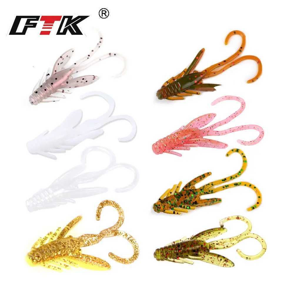 FTK Fishing Lure 20 pcs Insect Baits WobbLEr Soft Jig Gift Wobbling Lifelikelure Swimbait Bass Silicone Saltwater Z250717