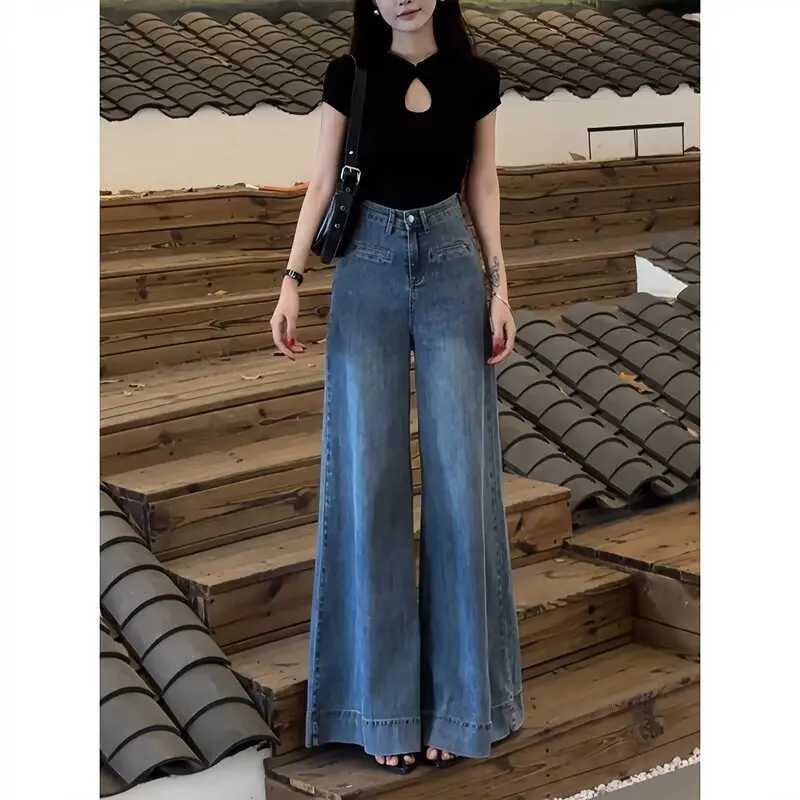 Baggy Jeans Y2k Womens Pants Skinny Jeans Woman High Waist Pants Womens Spring Clothes American Vintage Coquette Jeans Clothing R250716