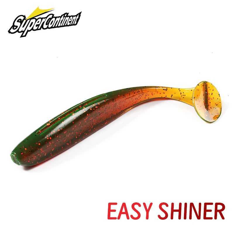 2020 NEW Supercontinent Soft Lures Baits Fishing Lure Leurre Shad Double Color Silicone Bait T Tail Z250717