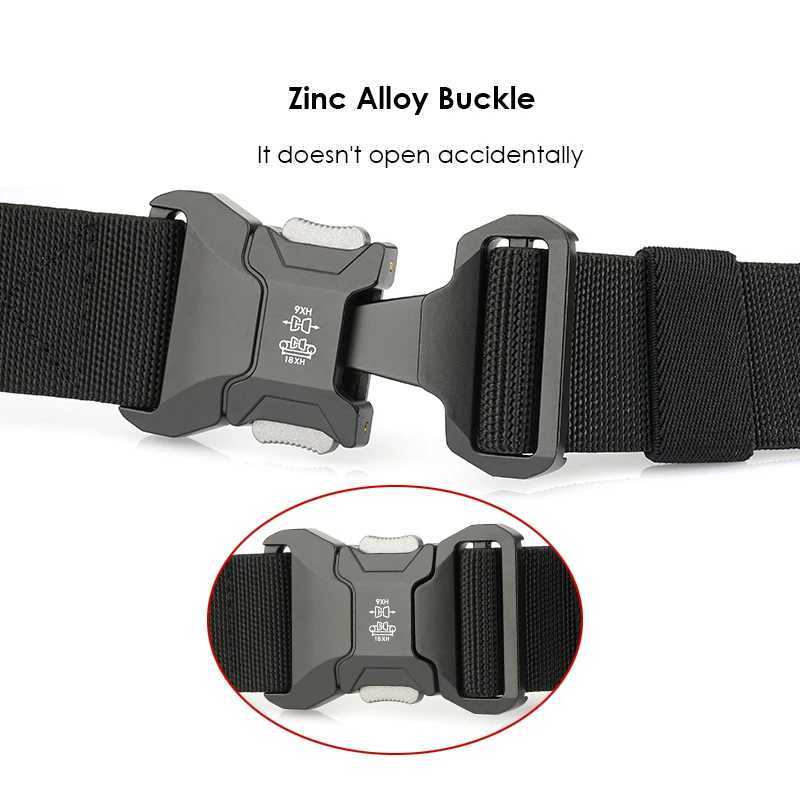 VATLTY New Mens Elastic Belt Metal Buckle Quick Release Soft Casual Belt Polyester Tactical Outdoor Stretch Belt Male Waistband W250717
