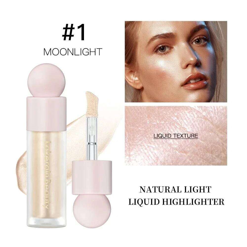 4 Colors Liquid Highlighter Face Bronzer Contouring Body Shimmer Illuminator Waterproof Natural Shine Eyeshadow Cosmetics Makeup X250