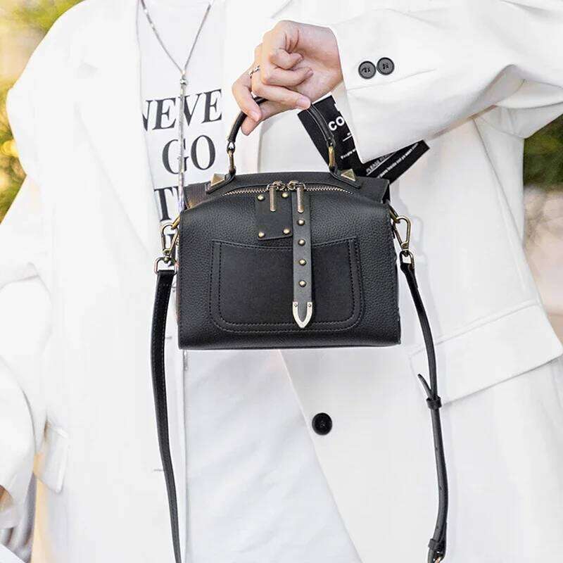 Ladies Retro Cowhide Shoulder Bags Women's Cow Genuine Leather Handbags Female Fashion Trend Designer Crossbody Bag Girls