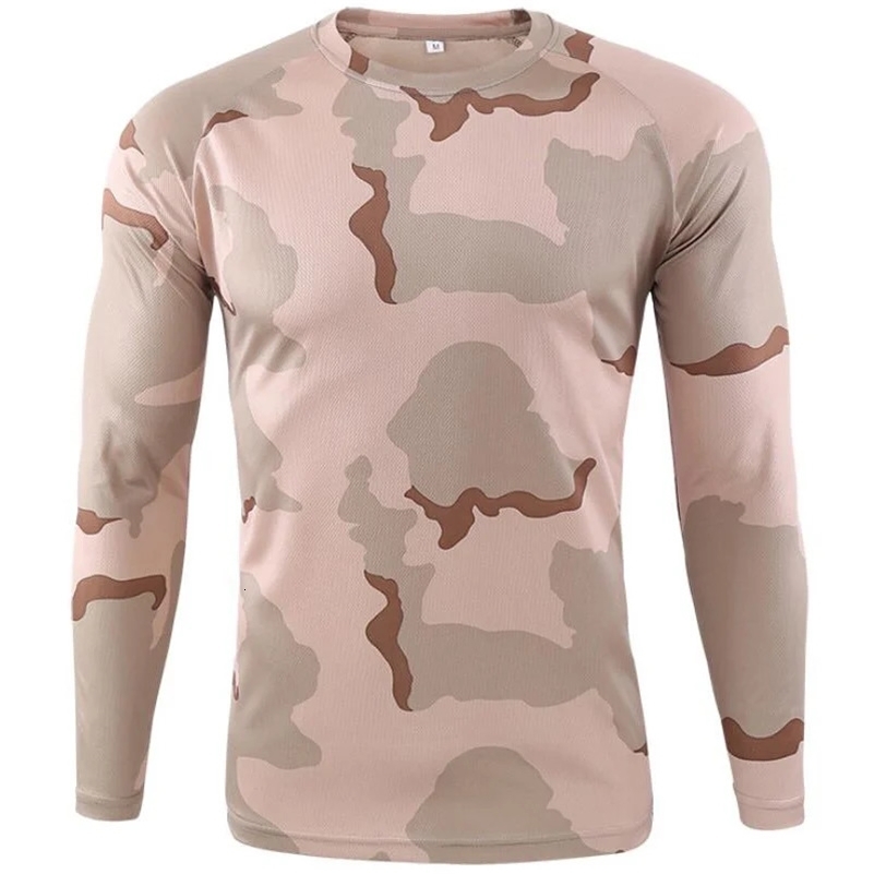 Men Camouflage Tshirt Summer Outdoor Quick Drying Breathable Hiking Fishing Camping TShirts Military Tactical Long Sleeve Tops y250707