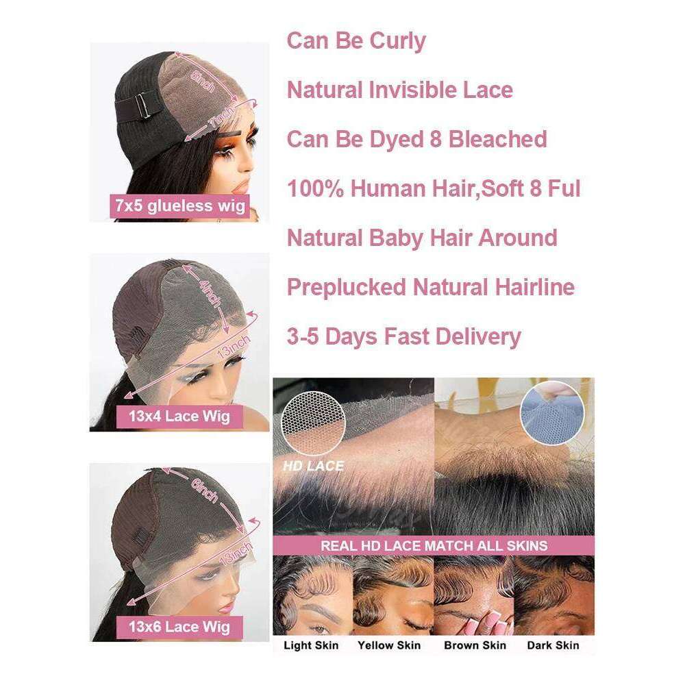 40 50 Inch Water Curly Front 13x4 13x6 HD Deep Wave Lace Frontal Wig 7x5 Glueless Human Hair Wigs For Women 300%