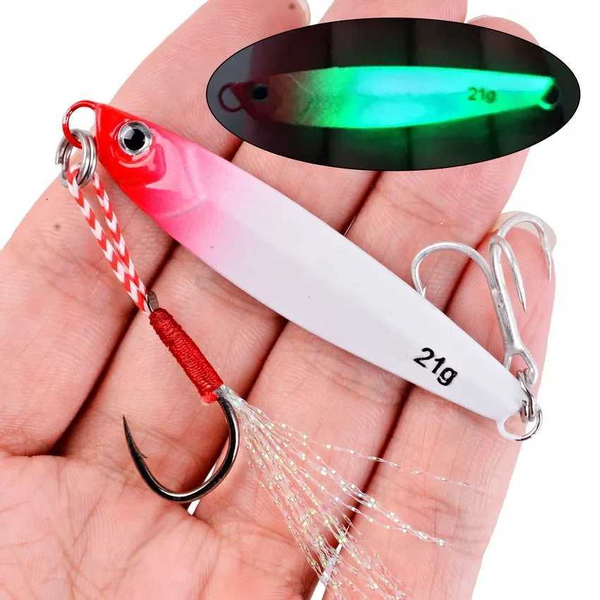 3/5/8pcs Metal Jig Fishing lure Set 7g 10g 14g 21g 28g 40g Sea Shore Casting Jigging lures Jigs Spoon Saltwater Artificial Bait Z250717