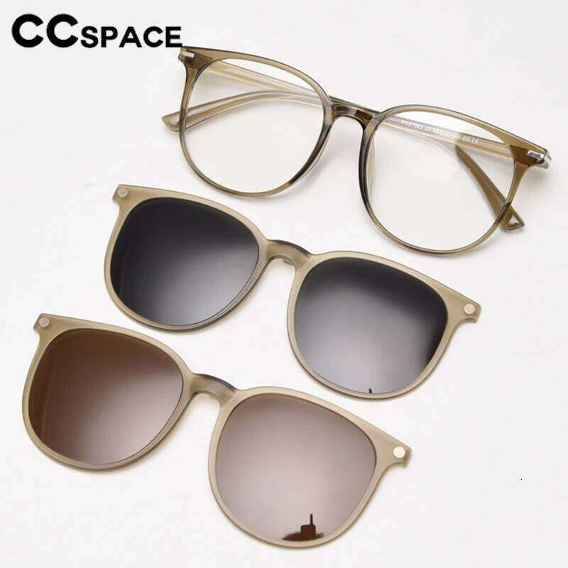 Polarized Clip Glasses Frame Men Women Ultralight TR90 Round Optical Clear Eyeglass Customizable Prescription Spectacles #302000