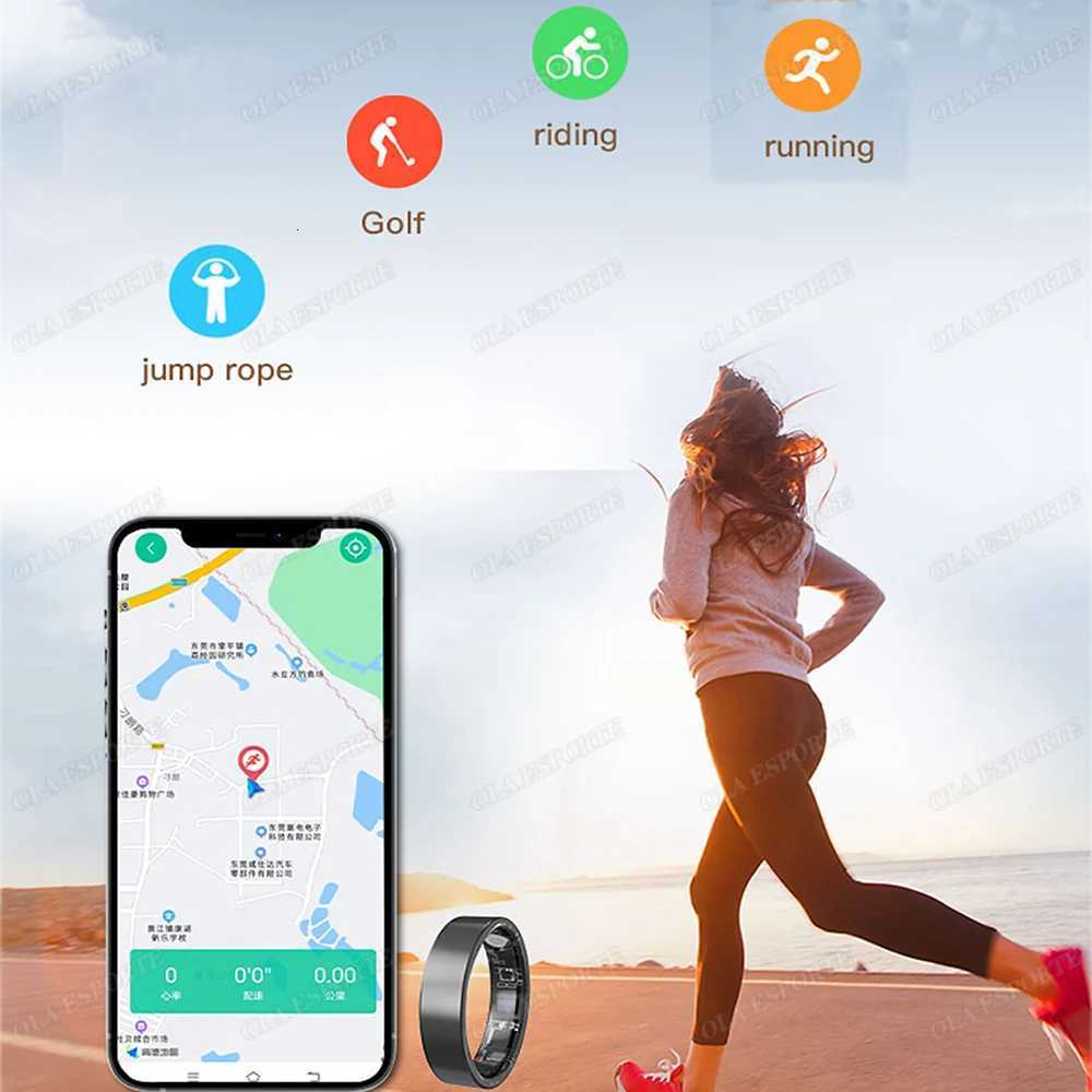 New Light Smart Ring Bluetooth Sports Date Tracker Short Video Remote Control Heart Rate Sleep Calorie Smart Ring for Samsung Men W250717