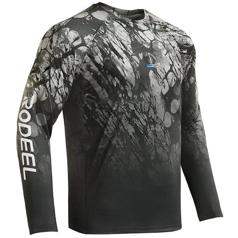 Mens Sun Protection Tshirts Camouflage UPF 50 Long Sleeve Quick Dry Breathable Hiking Go Fishing Shirts UVProof TOPS y250707