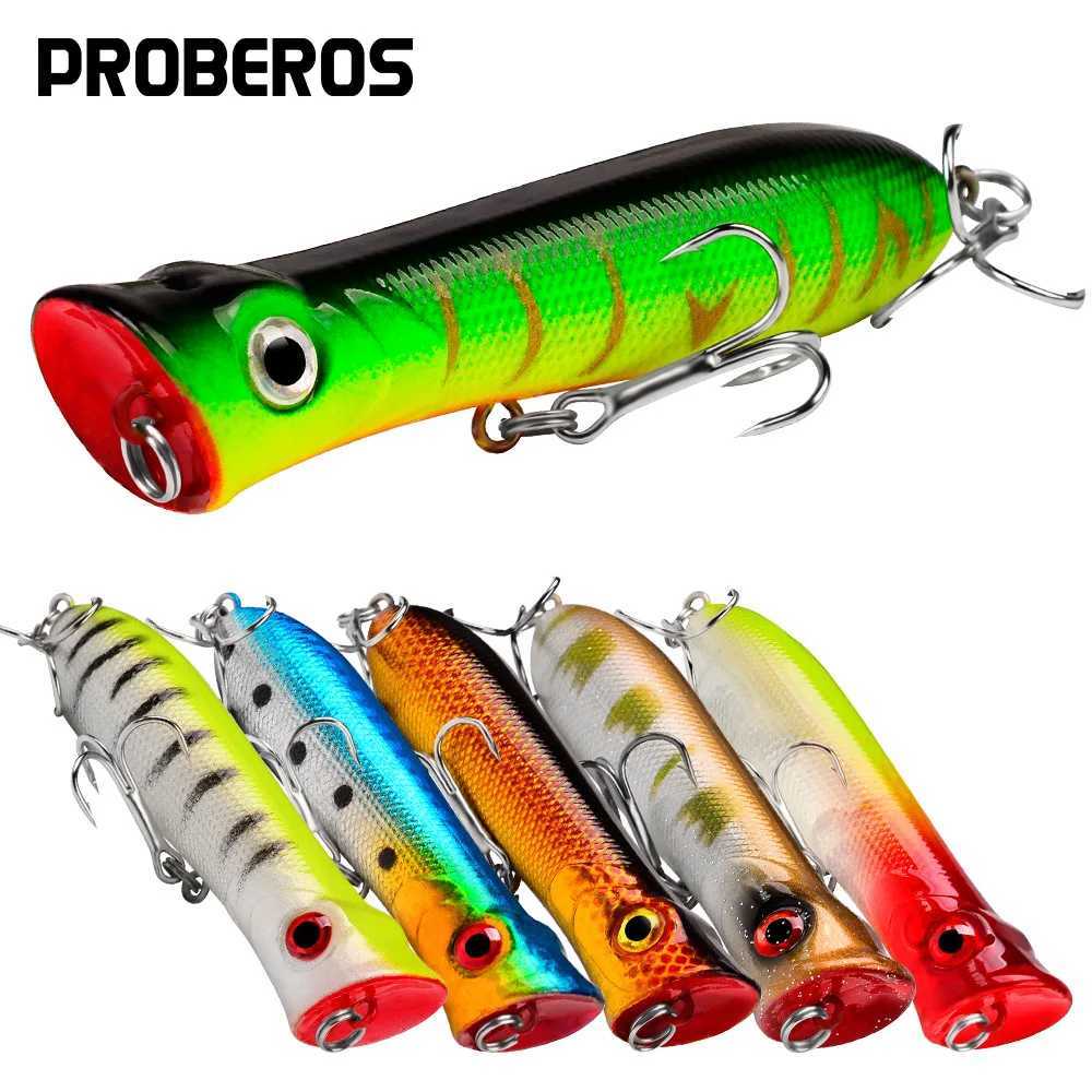 Topwater Popper Saltwater Fishing 8cm-12g 6# Floating Bait Hard Bait Artificial Wobblers Plastic Fishing Tackle for Striper Pike Z250717