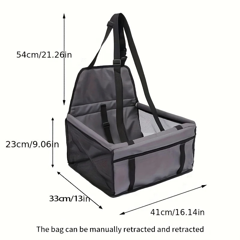 Cozy Pet Car Seat with Safety Harness - Ideal for Small Dogs and Cats Durable Fabric Travel Basket 250715