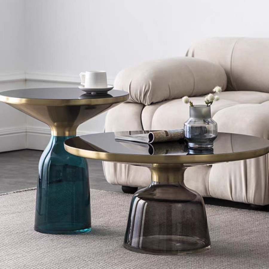 M7127 Nordic round coffee table combination sofa side table modern minimalist small apartment