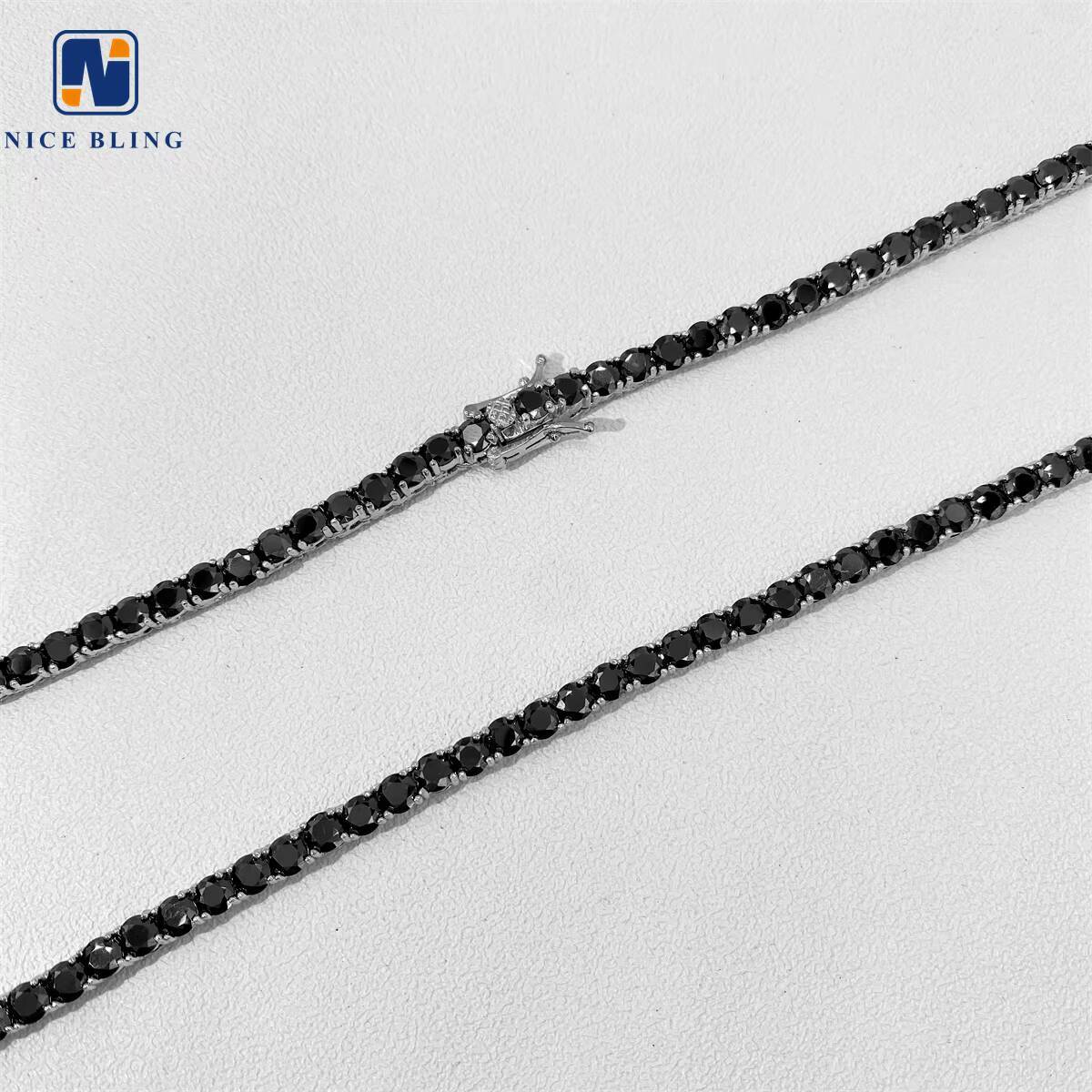 Tennis Chain Bling HipHop Jewelry Iced Out VVSmoissanite Diamond 4mm Tennis Necklace Jewelry Set for Men Women