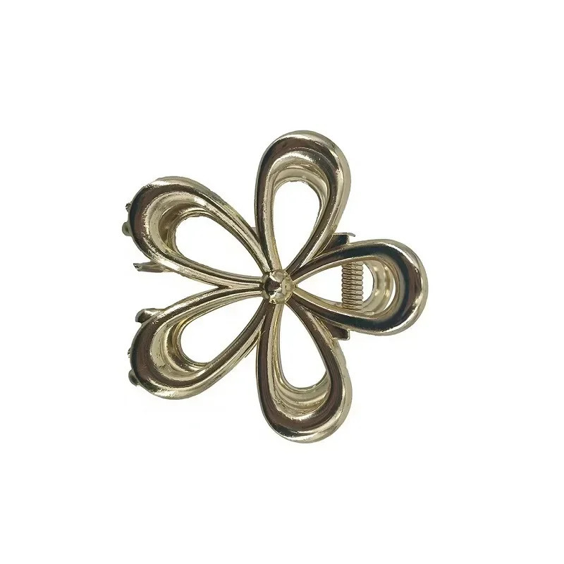 Metal Gold Silver Hollow Flower Hair Claw for Women Girls Hair Crab Clamps Ponytail Shark Clip Headdress Hair Style Accessories 250716
