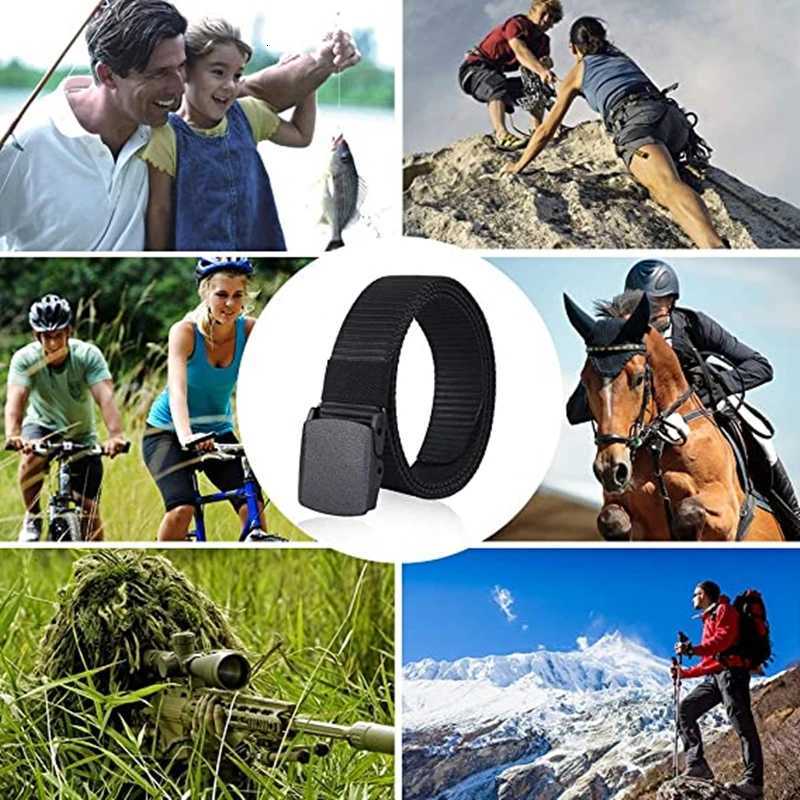 8 Colors Men Female Belts Military Nylon Adjustable Belt Outdoor Travel Tactical Waist Belt with Plastic Buckle for Pants 120cm W250717