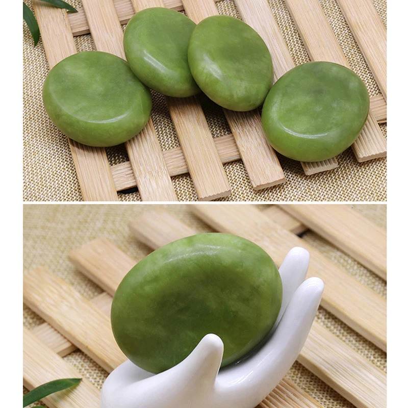 Natural Massage Stones Green Jade Stones Cold Rock For Spa Deep Tissue Massager 250716