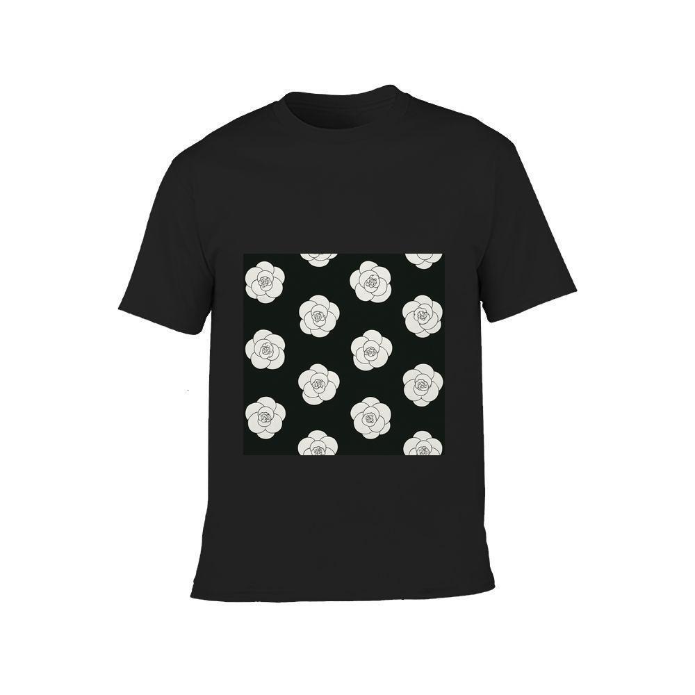 ddmywed Boy and girl Children's T-shirt a T-shirt with white roses on the front and background