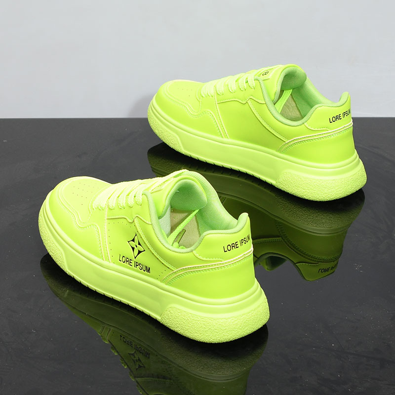 Designer Casual Shoes for men free shipping New fashionable versatile thick soled height increasing shoes yellow white green
