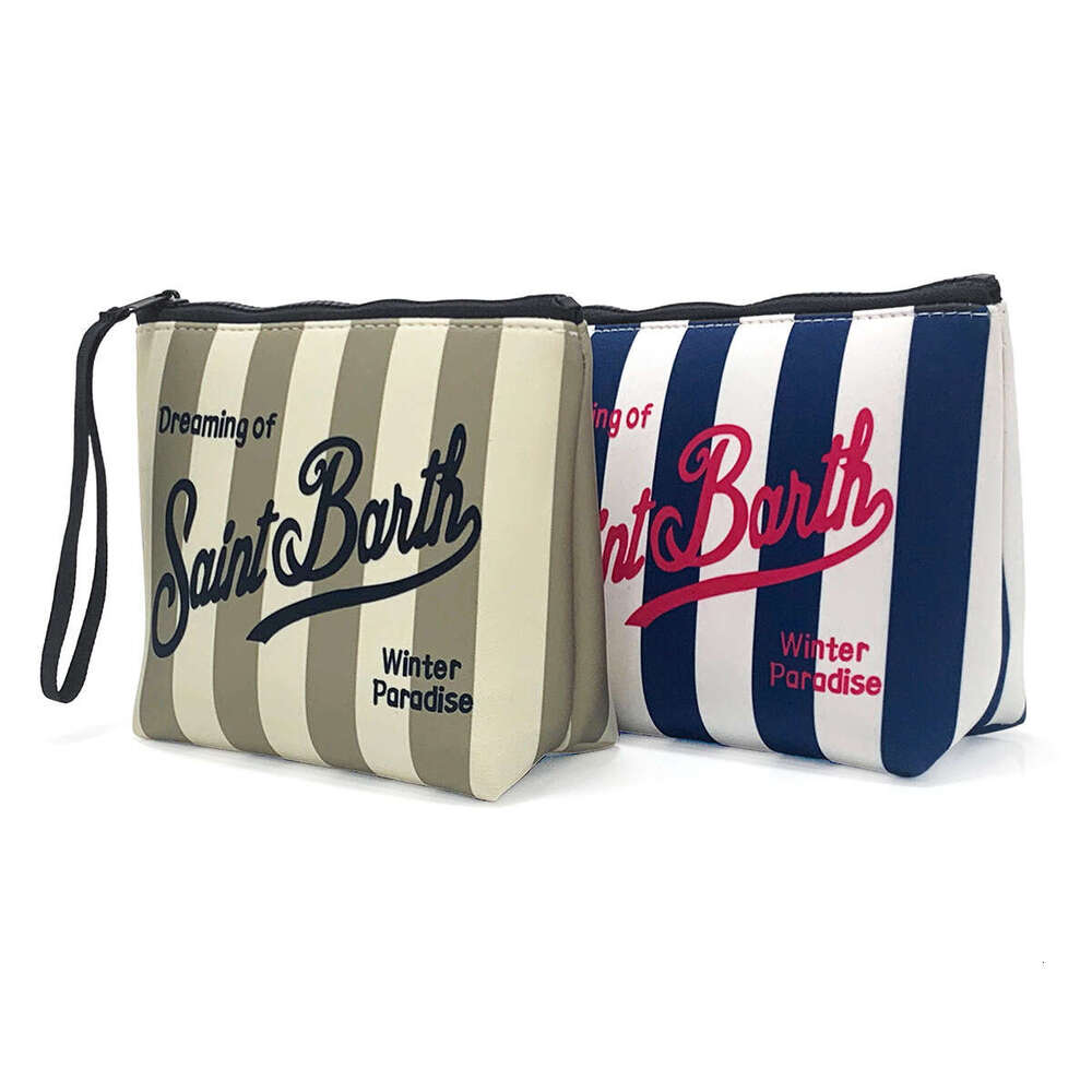 Hot Selling Diving Material Makeup Large Capacity Waterproof Storage Toiletry Bag Women's Handbag Striped