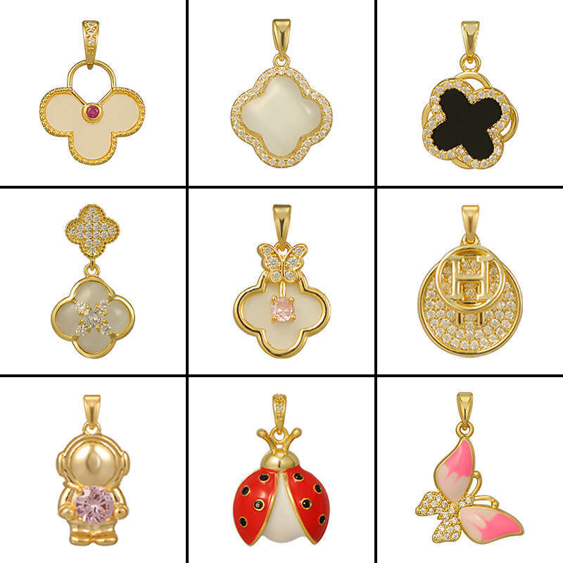 2023 New Fashion Versatile Elegant Necklace Four-Leaf Clover Pendant DIY Accessories Trendy Jewelry For Women 516