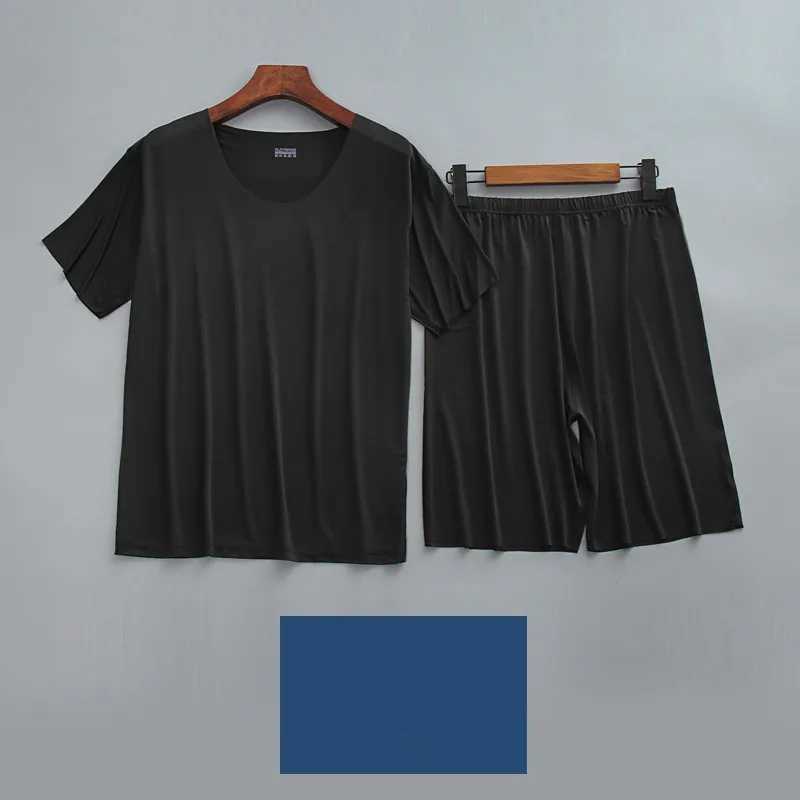 4XL Mens Pajamas New Lounge Short Sleeve Summer Pajamas Set Plus Size Home Wear Clothes For Men Pajamas Homme Suit W250717