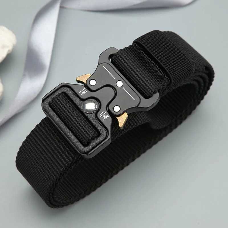 Mens Belt Outdoor Hunting Tactics Belt Multi-functional Buckle Nylon Belt High Quality Marine Corps Canvas Belt W250717