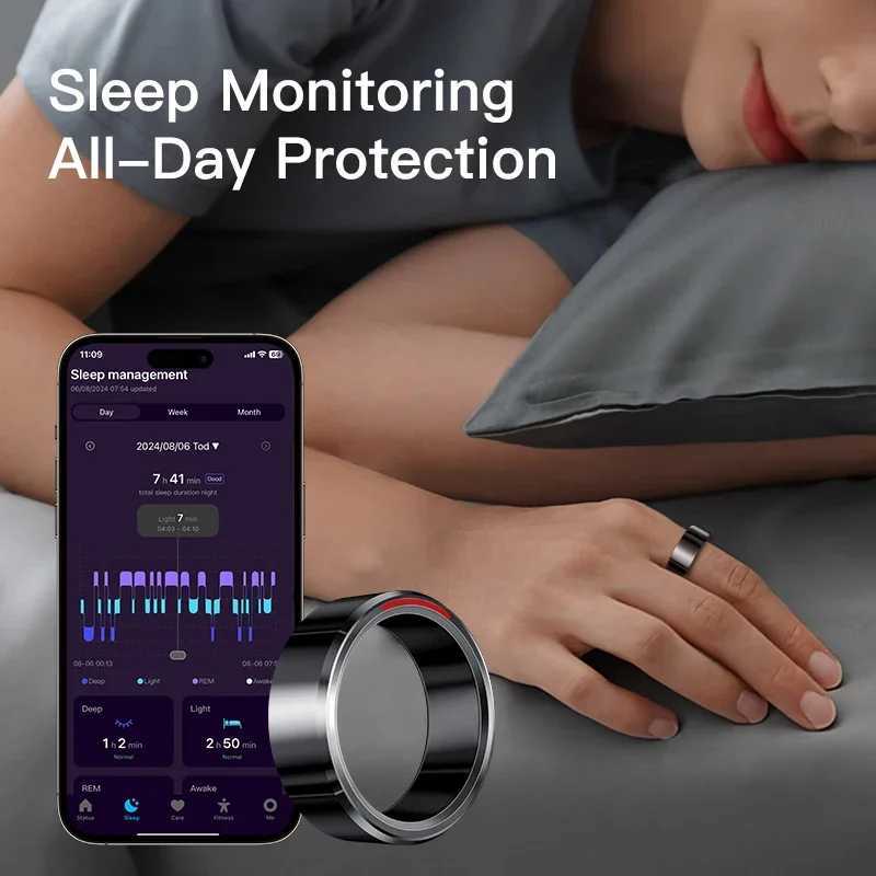 1 Smart Ring H1 Durable 5ATM Waterproof Remote Control Functionality Sleek Ceramic Design Men Women W250717