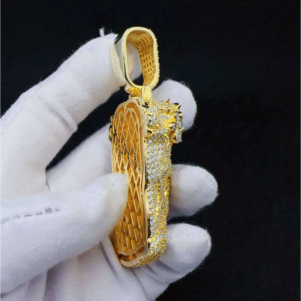 Fashion Vvs Moissanite Gold Plated Sterling Sier Jesus Head Pendant for Hip Hop Jewelry