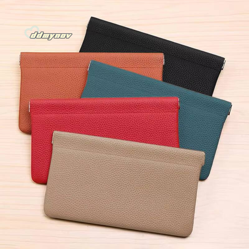 Self-Closing Artificial Leather Long Wallet Passport Drivers License ID Holder Headphone Data Cable Storage Cash Pouch ddmynov
