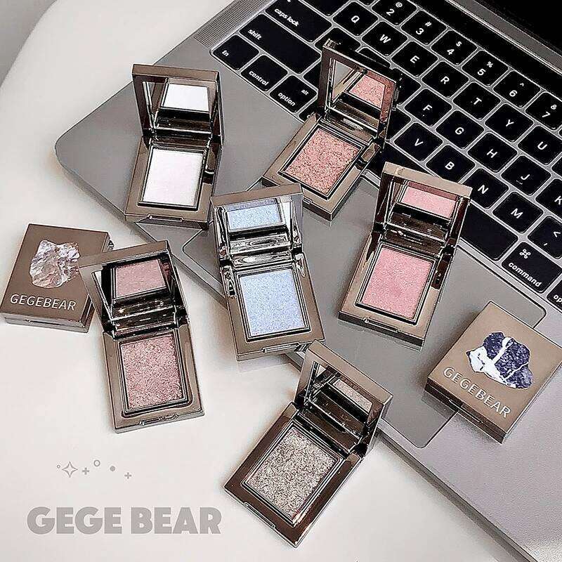 Gege Bear Eyeshadow Highlighter Pearlescent Flash Long-Lasting Single-Color lti-pose Powder X250717
