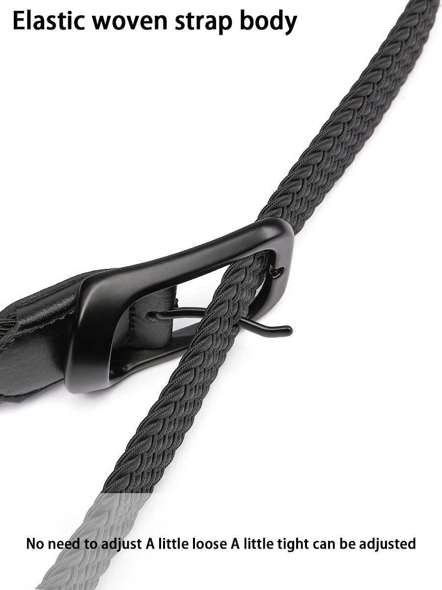 Woven Belt Mens Fashionable Belt for Young Adults Casual Multifunctional Canvas Pants Belt with Elastic Golf Studs Fabric Lea W250717