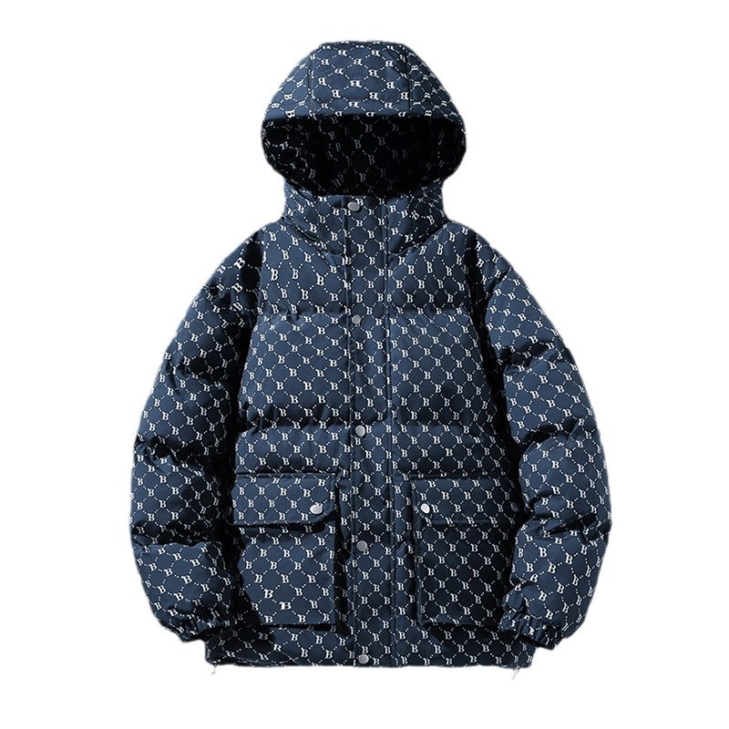 Designer Free Shipping Hooded cotton coat thickened warm cotton versatile cotton jacket for youth casual jacket for men in winter