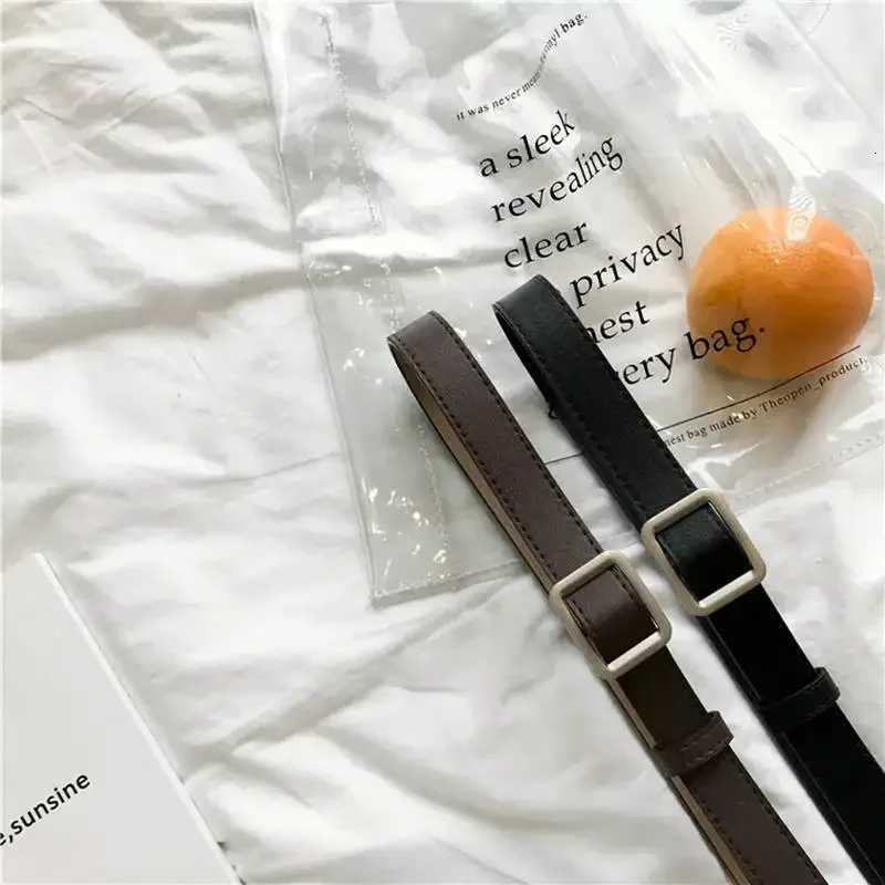 PU Leather Belt For Women Square Buckle Pin Buckle Black Jeans Belt Chic Luxury Brand Vintage Strap Female Waistband W250717