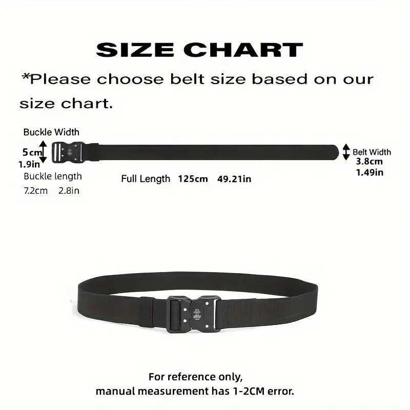 2PCS Tactical Waist Belt Durable Automatic Buckle Men Belt Army Outdoor Hunting Multifunctional Nylon Canvas Woven Trouser Belt W250717